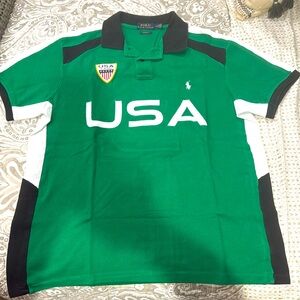 Polo style shirt in good condition, large size, custom fit